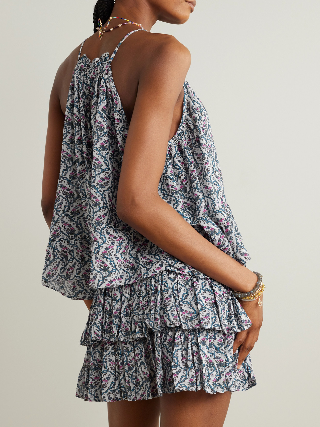 Isabel Marant Étoile Fabino Printed Cotton Top In Ecru