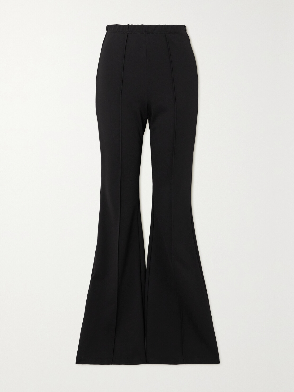 Mother + Net Sustain The Smooth Cruiser Heel Stretch-jersey Flared Pants - Black