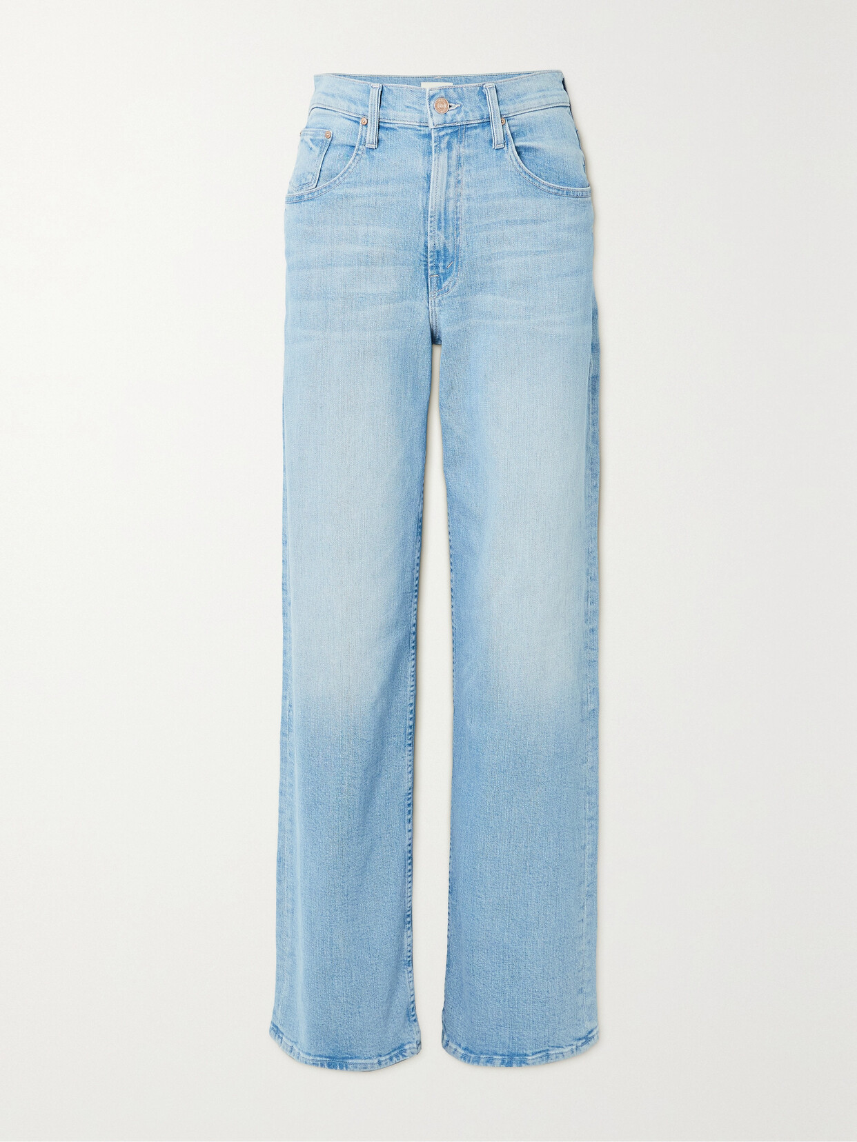 Mother - + Net Sustain Spinner Zip Heel High-rise Wide-leg Jeans - Blue