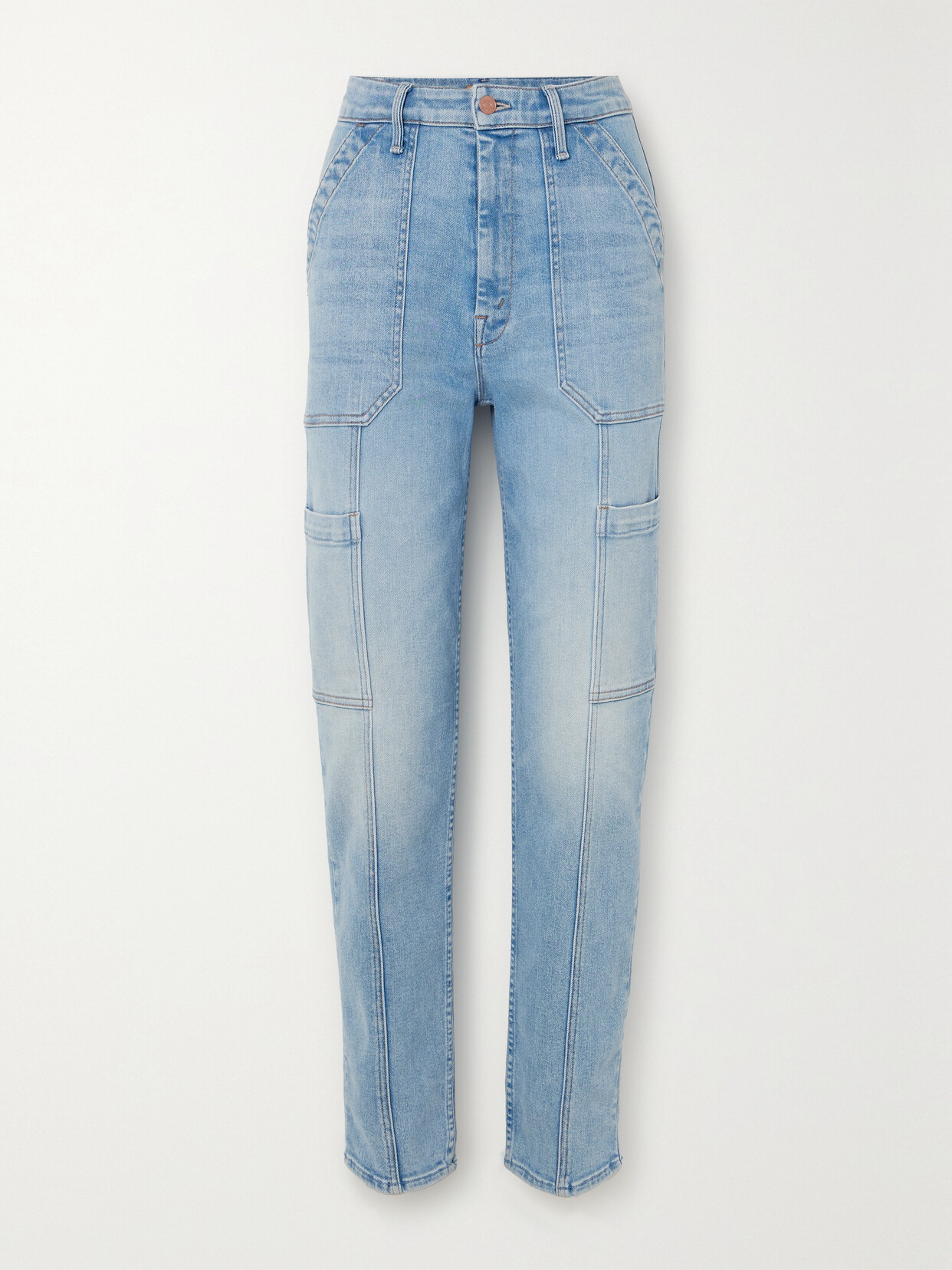 Mother - + Net Sustain The Private Double Pocket Skimp Paneled Jeans - Blue