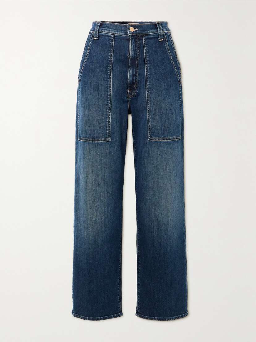 Mother + Net Sustain The Quartet Breaker Flood High-rise Wide-leg Jeans