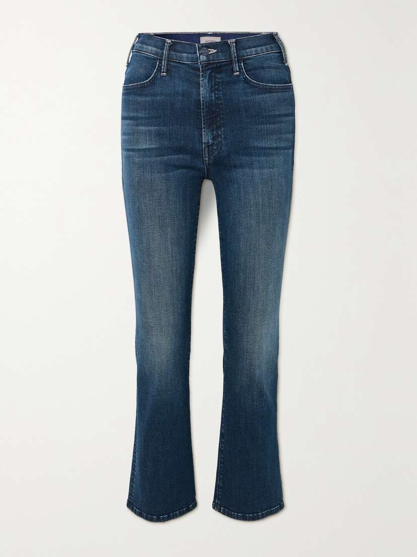 Mother + Net Sustain The Hustler Cropped High-rise Flared Jeans