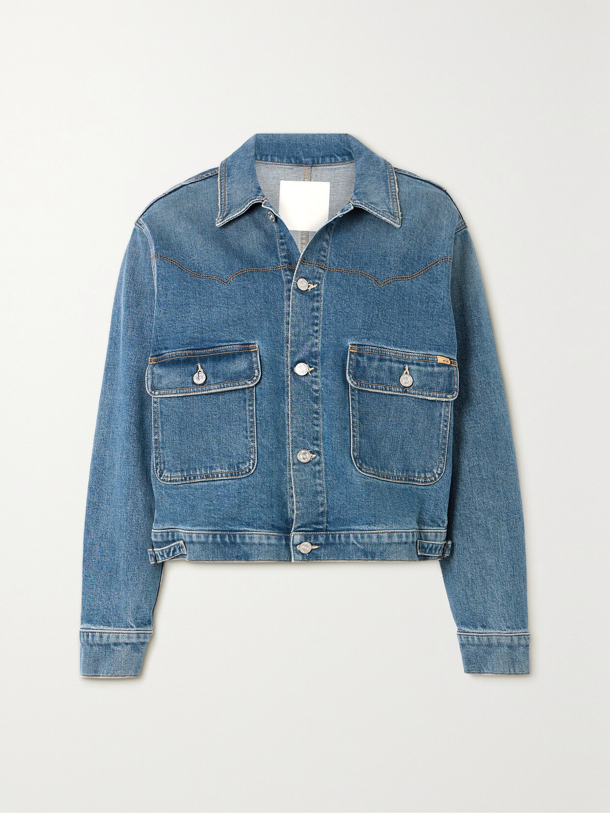 Mother The Rootin Tootin Stretch-denim Jacket - Blue