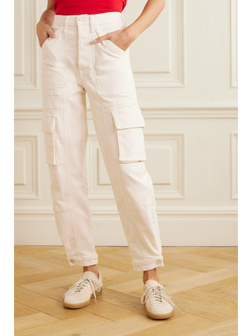 MOTHER + NET SUSTAIN The Curbside Cargo Flood high-rise tapered jeans
