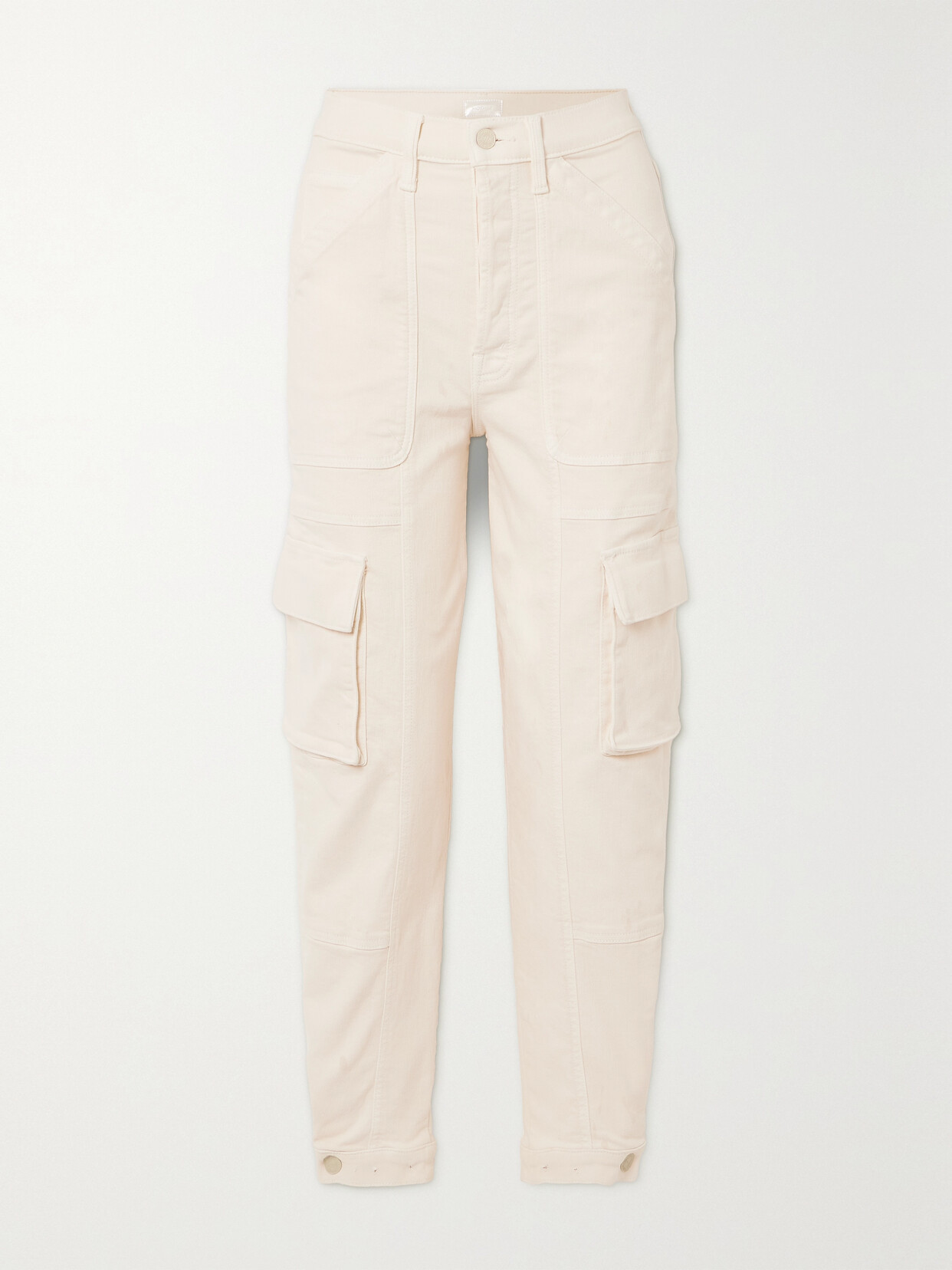 Mother The Curbside Cargo Flood Pants In Ecru