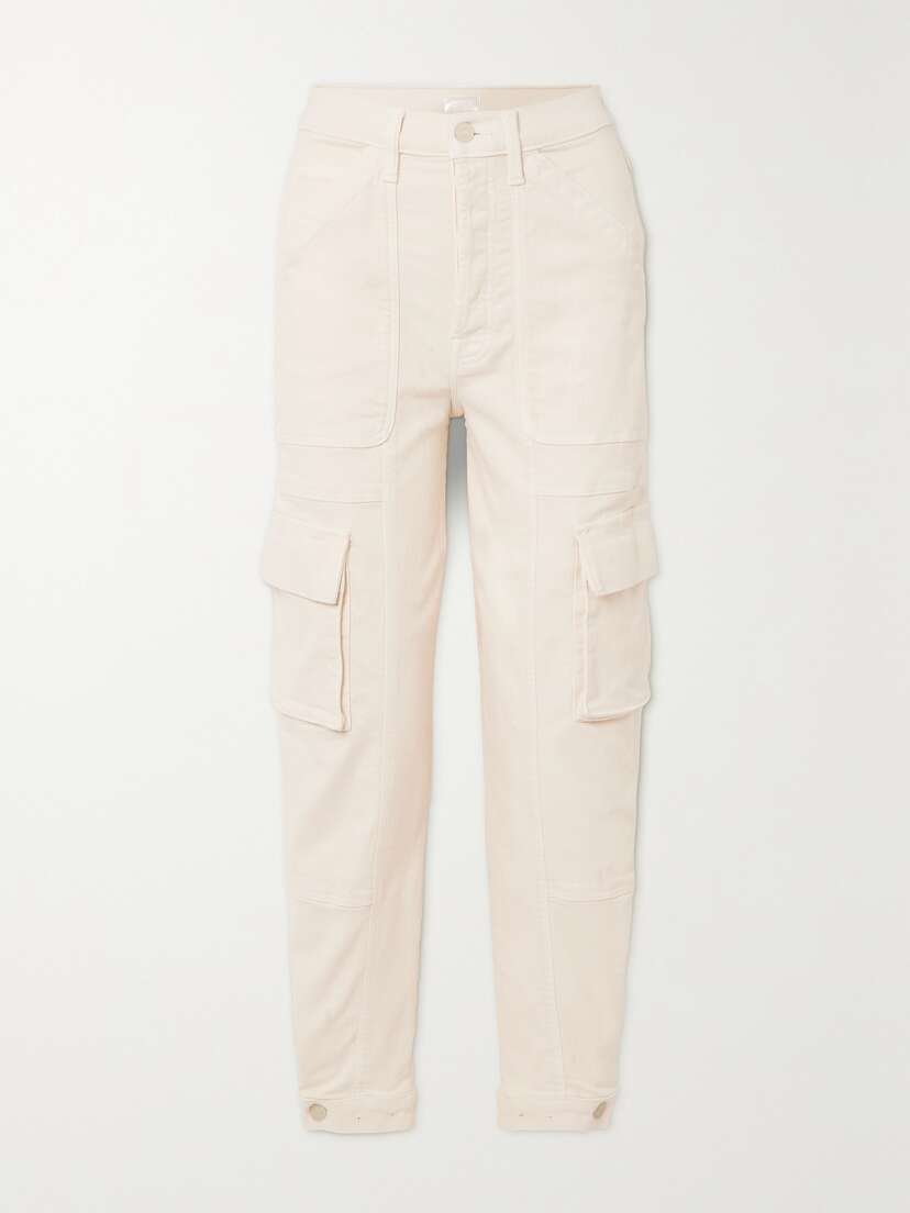 Mother + Net Sustain The Curbside Cargo Flood High-rise Tapered Jeans