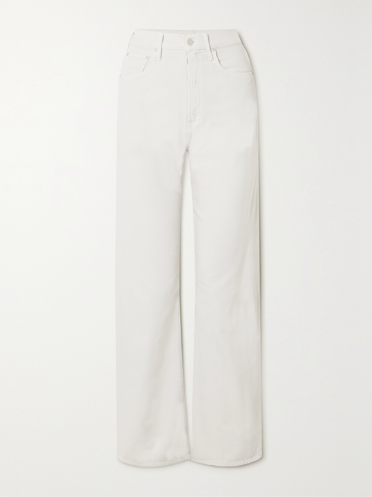 Mother - + Net Sustain The Lasso Heel Mid-rise Straight-leg Jeans - White