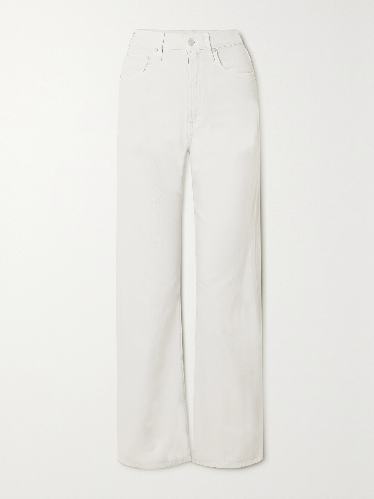 Mother + Net Sustain The Lasso Heel Mid-rise Straight-leg Jeans In White