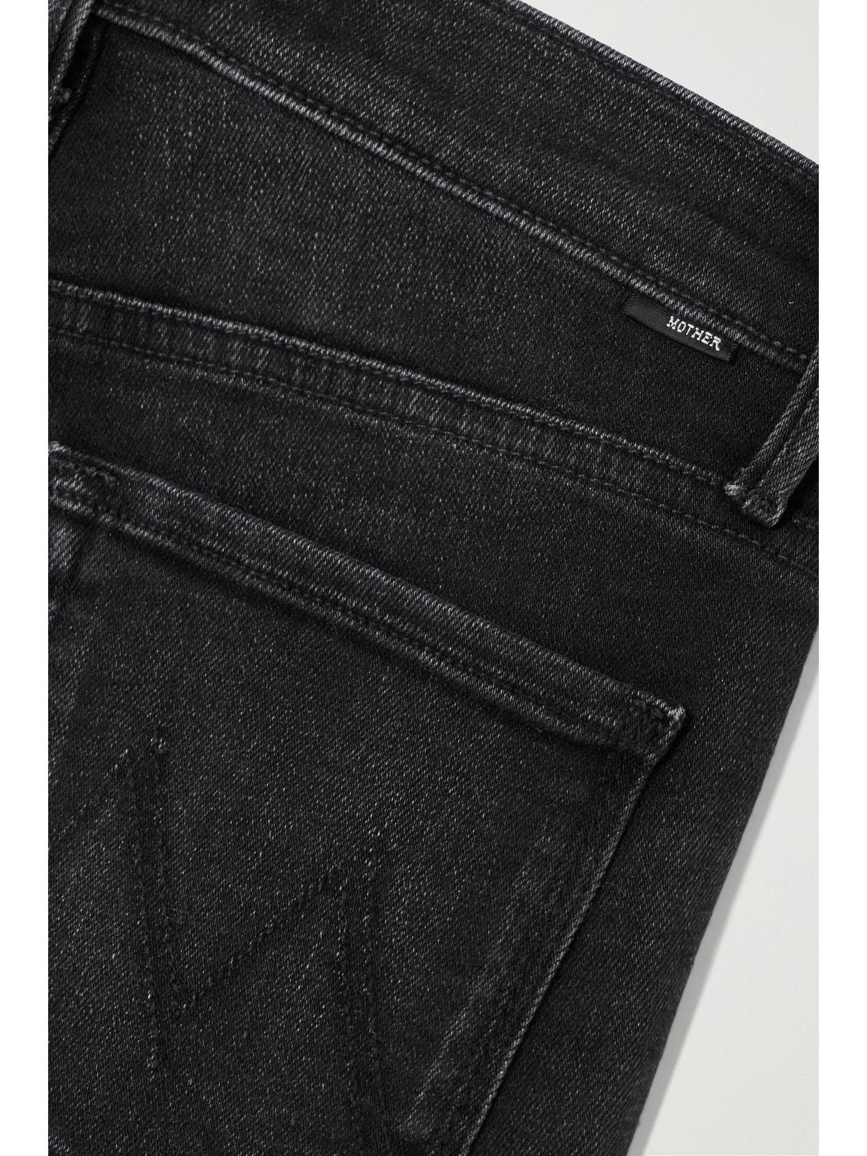 Mother The Dazzler High-rise Slim-leg Jeans In Black