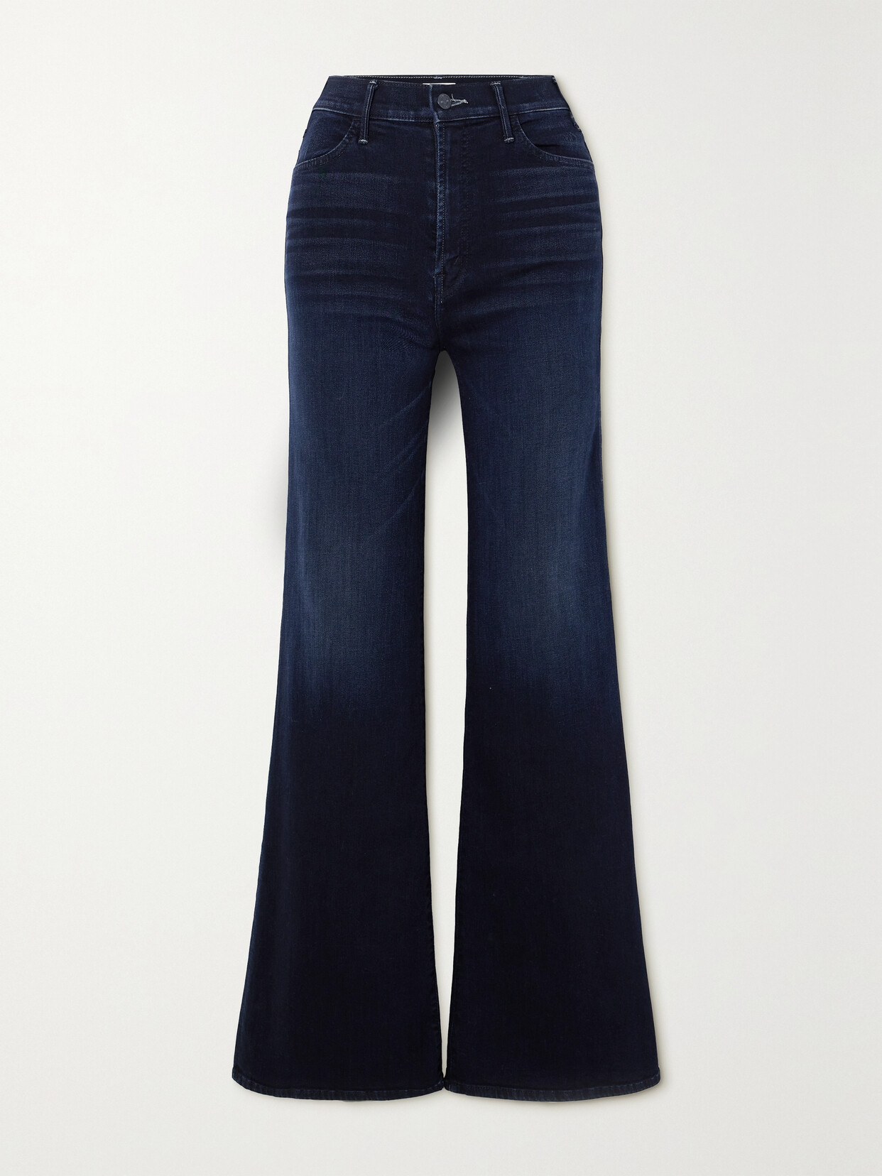 MOTHER + NET SUSTAIN THE HUSTLER ROLLER SNEAK HIGH-RISE WIDE-LEG JEANS