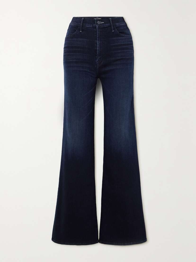 Mother + Net Sustain The Hustler Roller Sneak High-rise Wide-leg Jeans