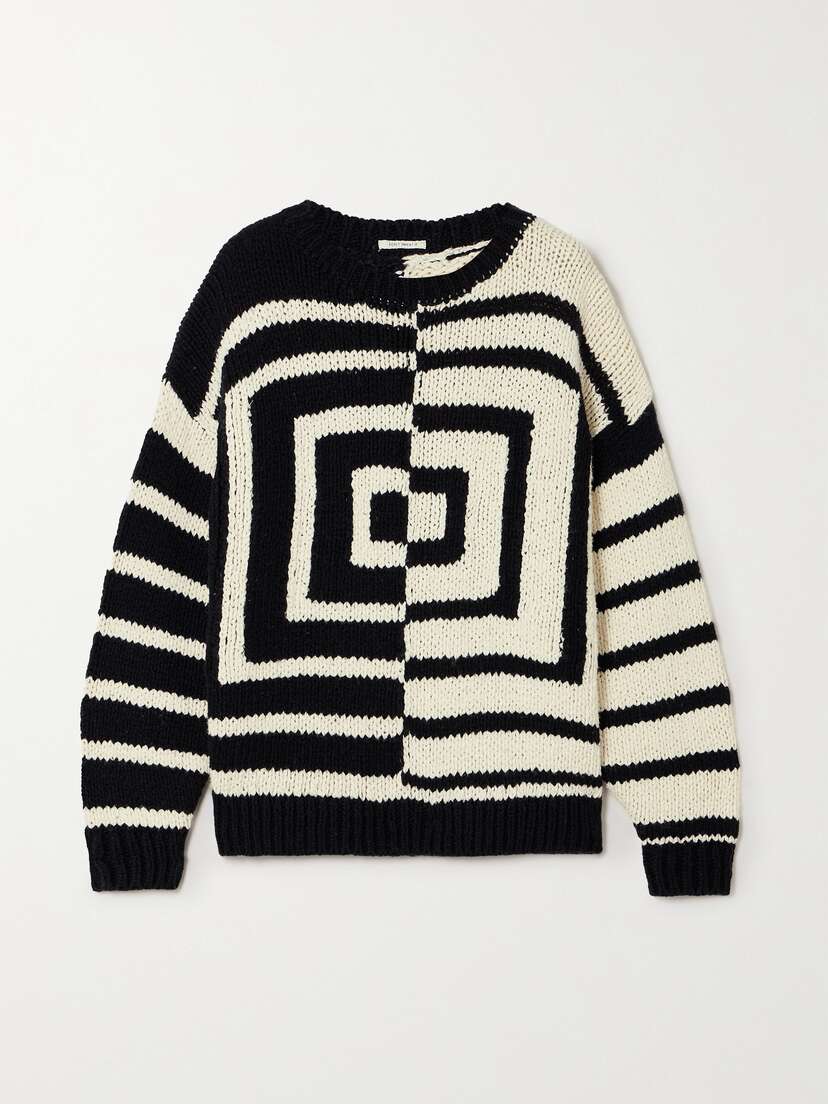 Mother The Easy Drop Intarsia-knit Sweater - x large