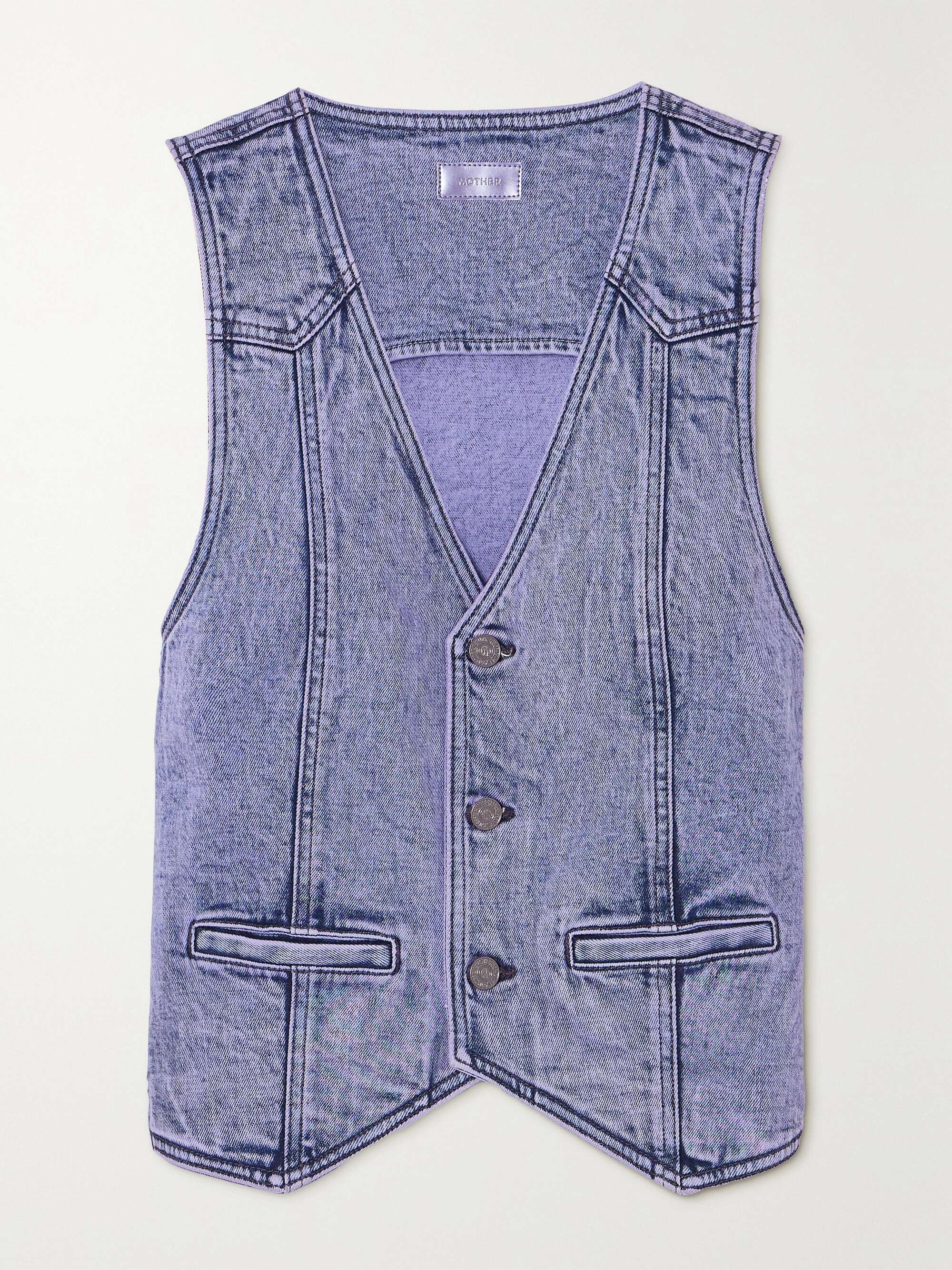 MOTHER The Masked Rider denim vest | NET-A-PORTER