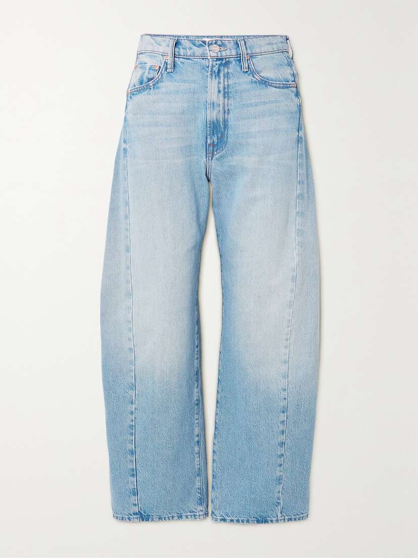 Mother + Net Sustain The Half Pipe Ankle Cropped High-rise Wide-leg Jeans