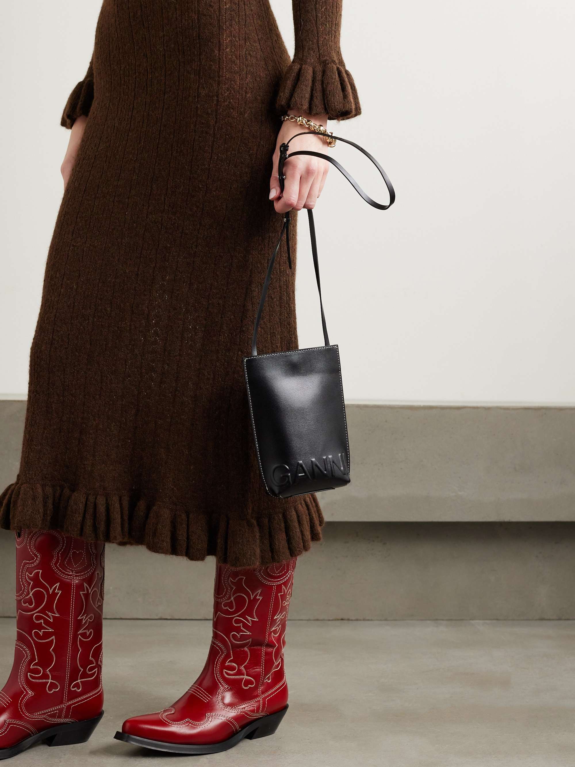 GANNI リサイクルラバーショートブーツ 新品】GANNI リサイクルレザー