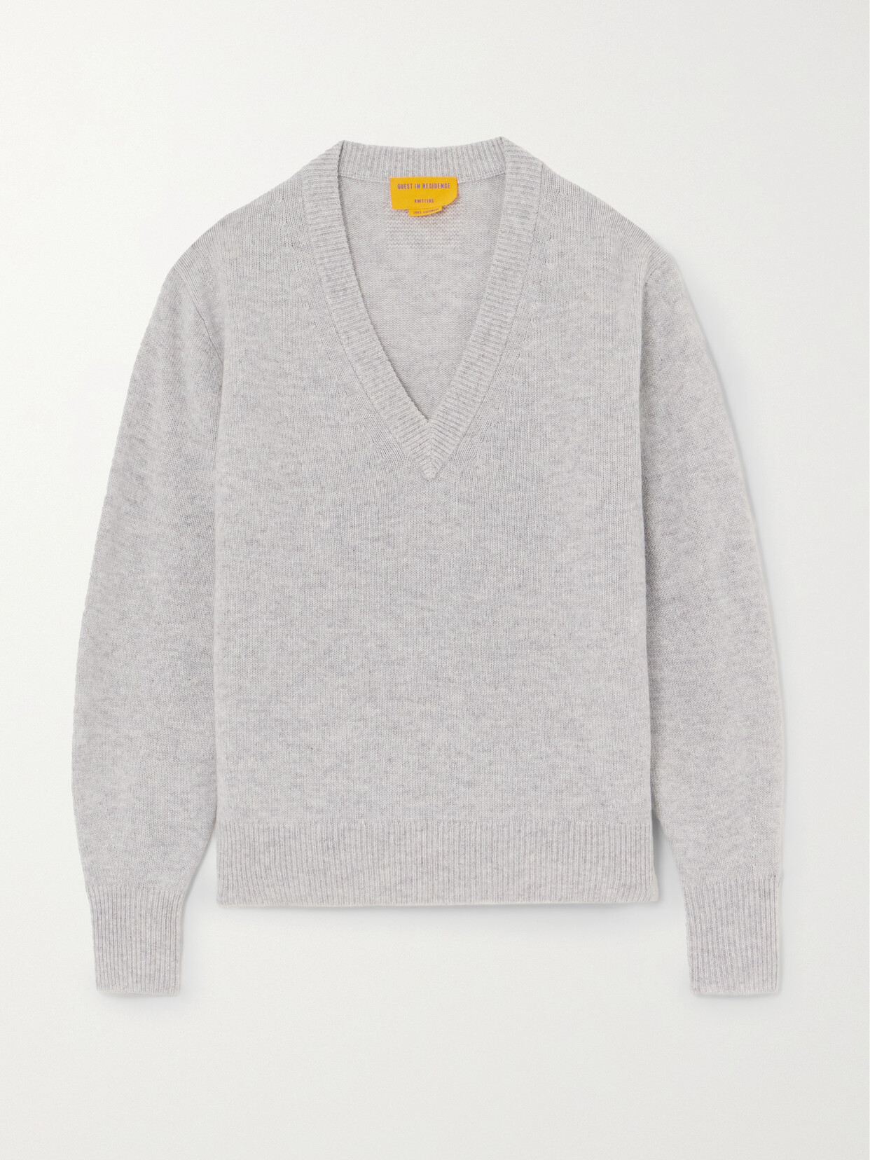 Guest In Residence The V Cashmere Sweater - Gray