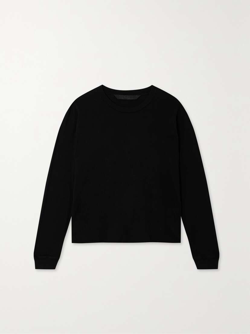 Mother The L/s Slouchy Cut Off Cotton-jersey T-shirt - x large