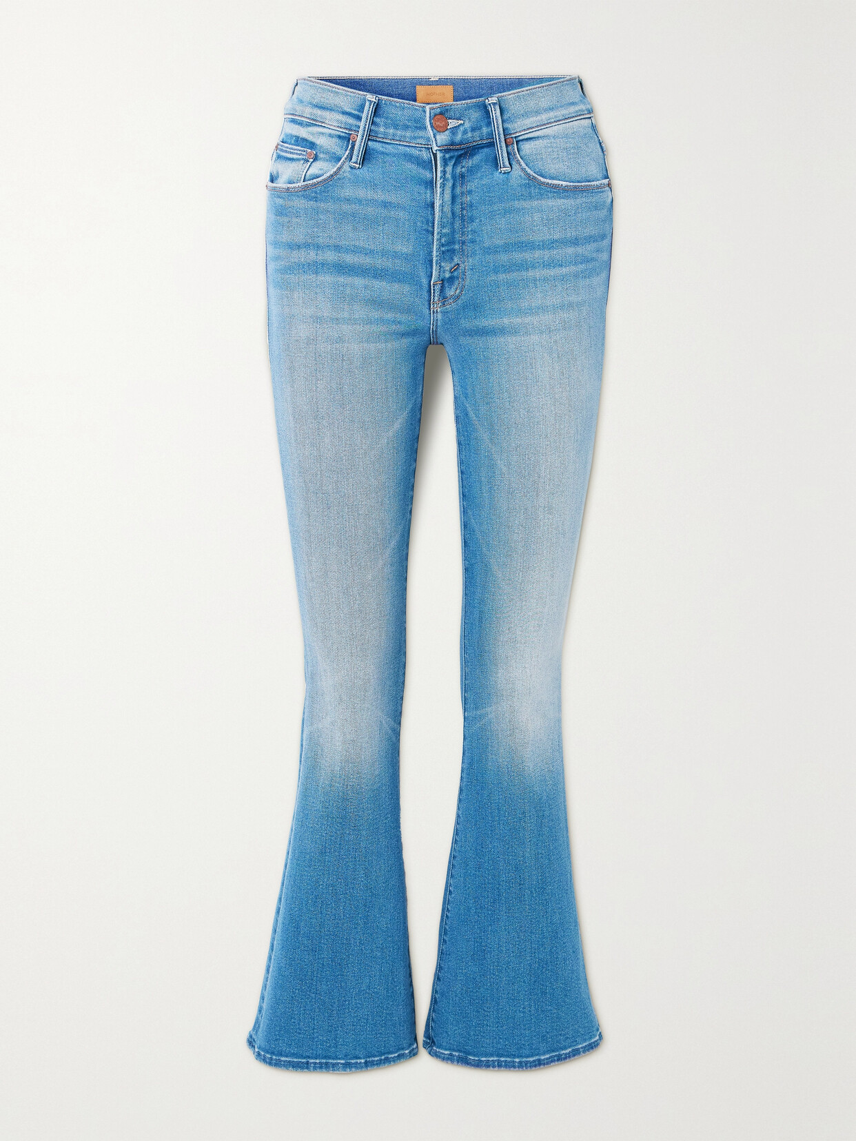 Mother + Net Sustain The Weekender High-rise Flared Jeans - Blue