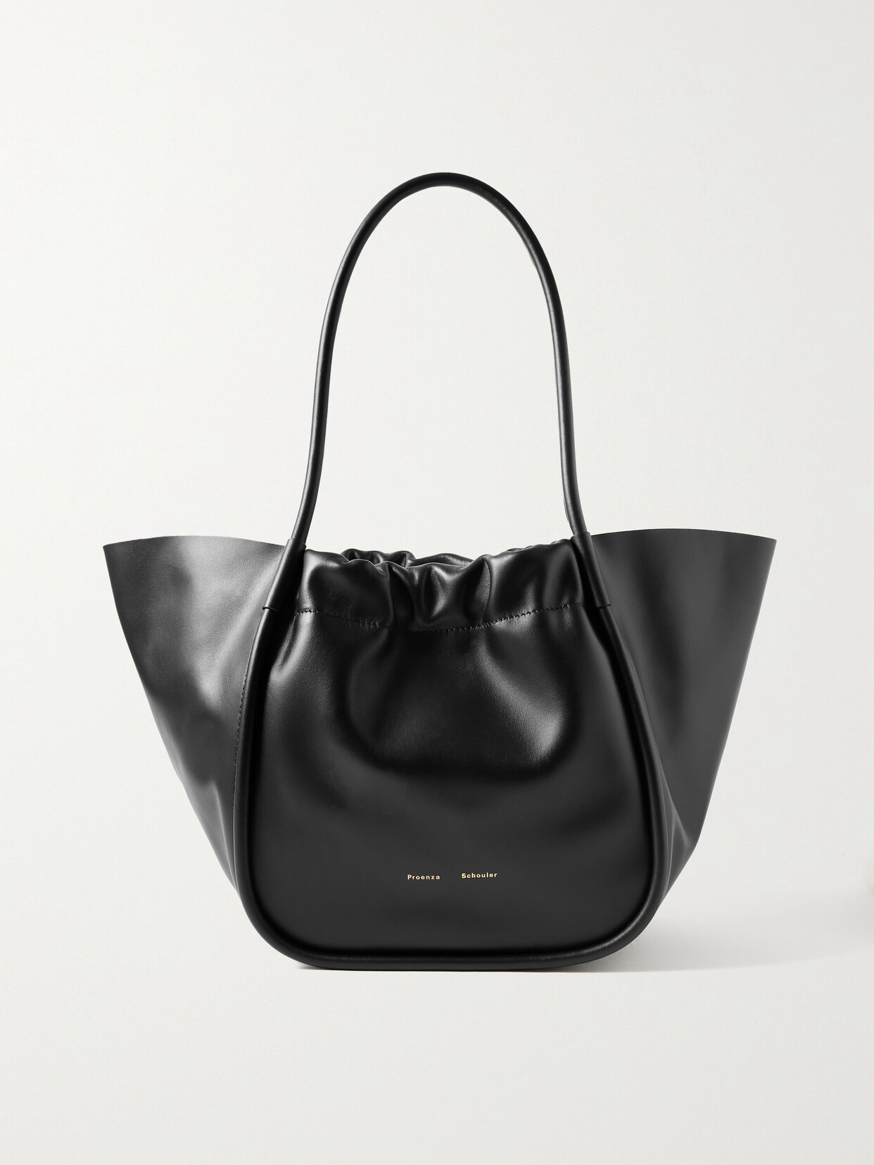 Proenza Schouler - Ruched Large Leather Tote - Black