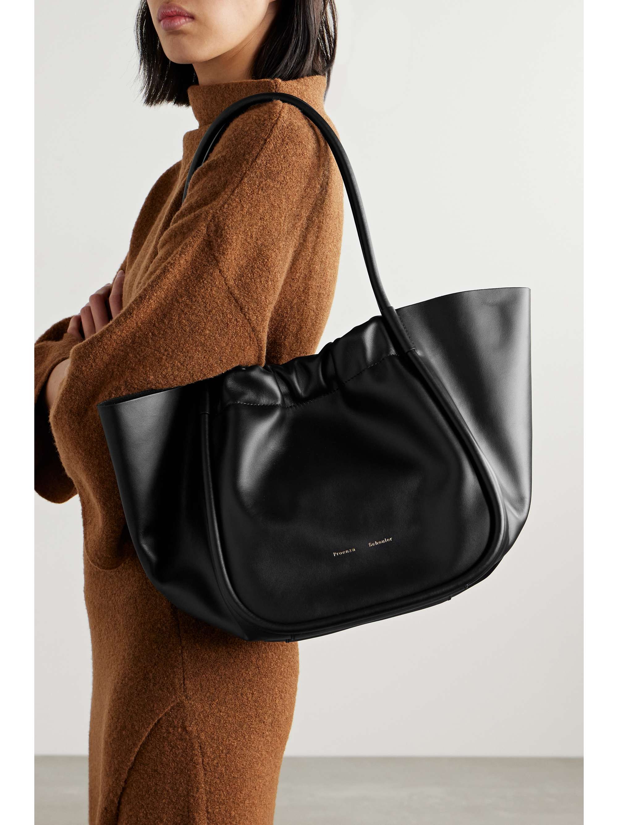 PROENZA SCHOULER Ruched large leather tote bag