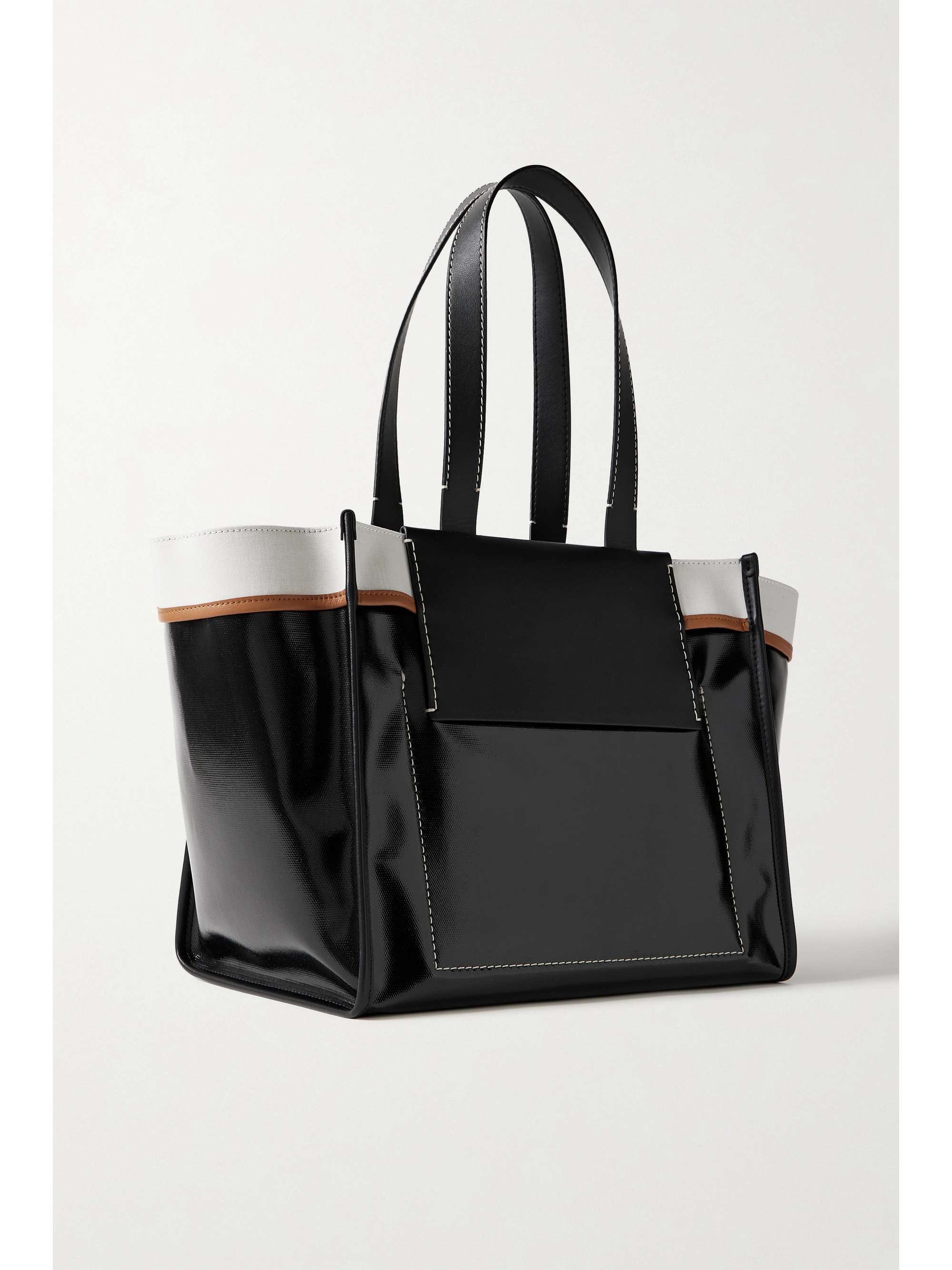 PROENZA SCHOULER WHITE LABEL Large Morris leather-trimmed coated-canvas tote