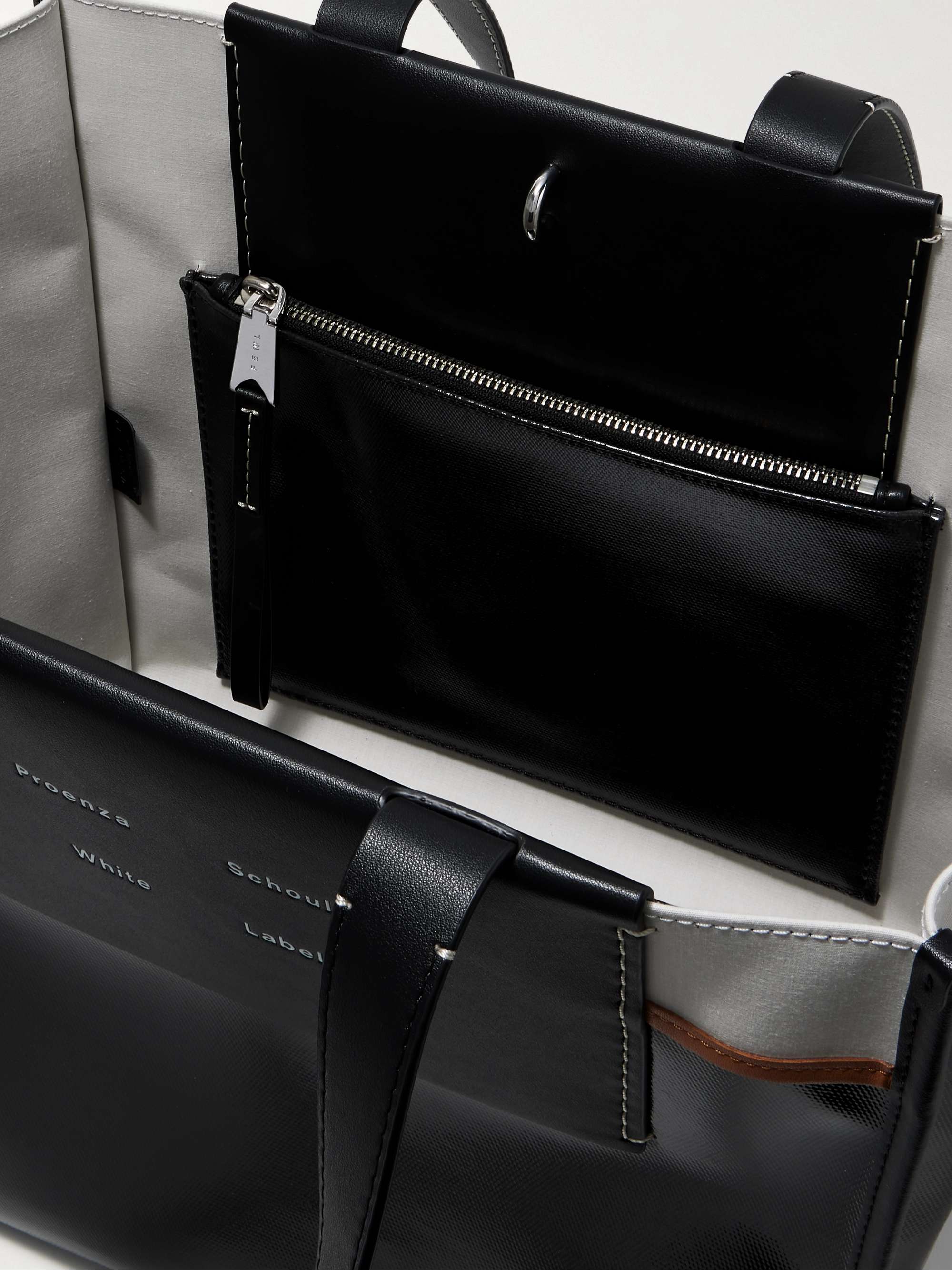 PROENZA SCHOULER WHITE LABEL Large Morris leather-trimmed coated-canvas tote