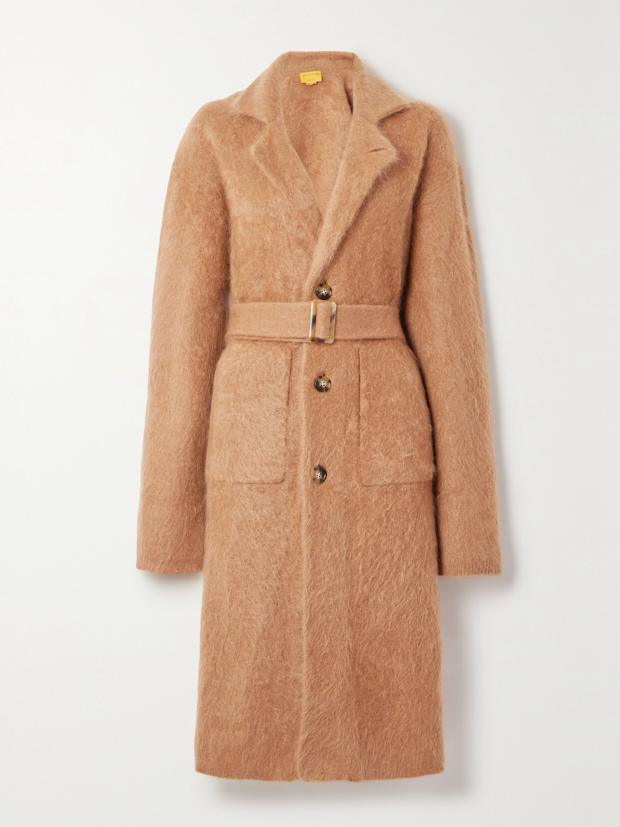 Guest In Residence - Grizzly Belted Brushed Cashmere Coat - Brown