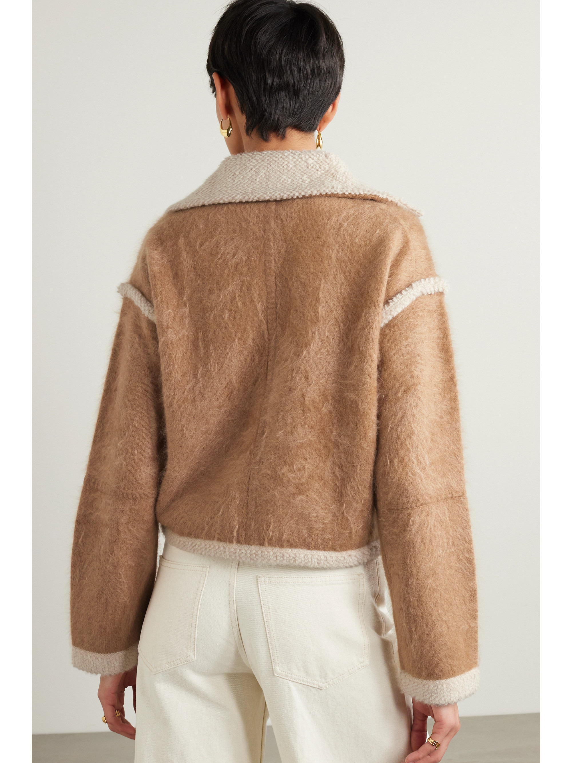 Guest In Residence - Grizzly bouclé-trimmed cashmere jacket | Plush
