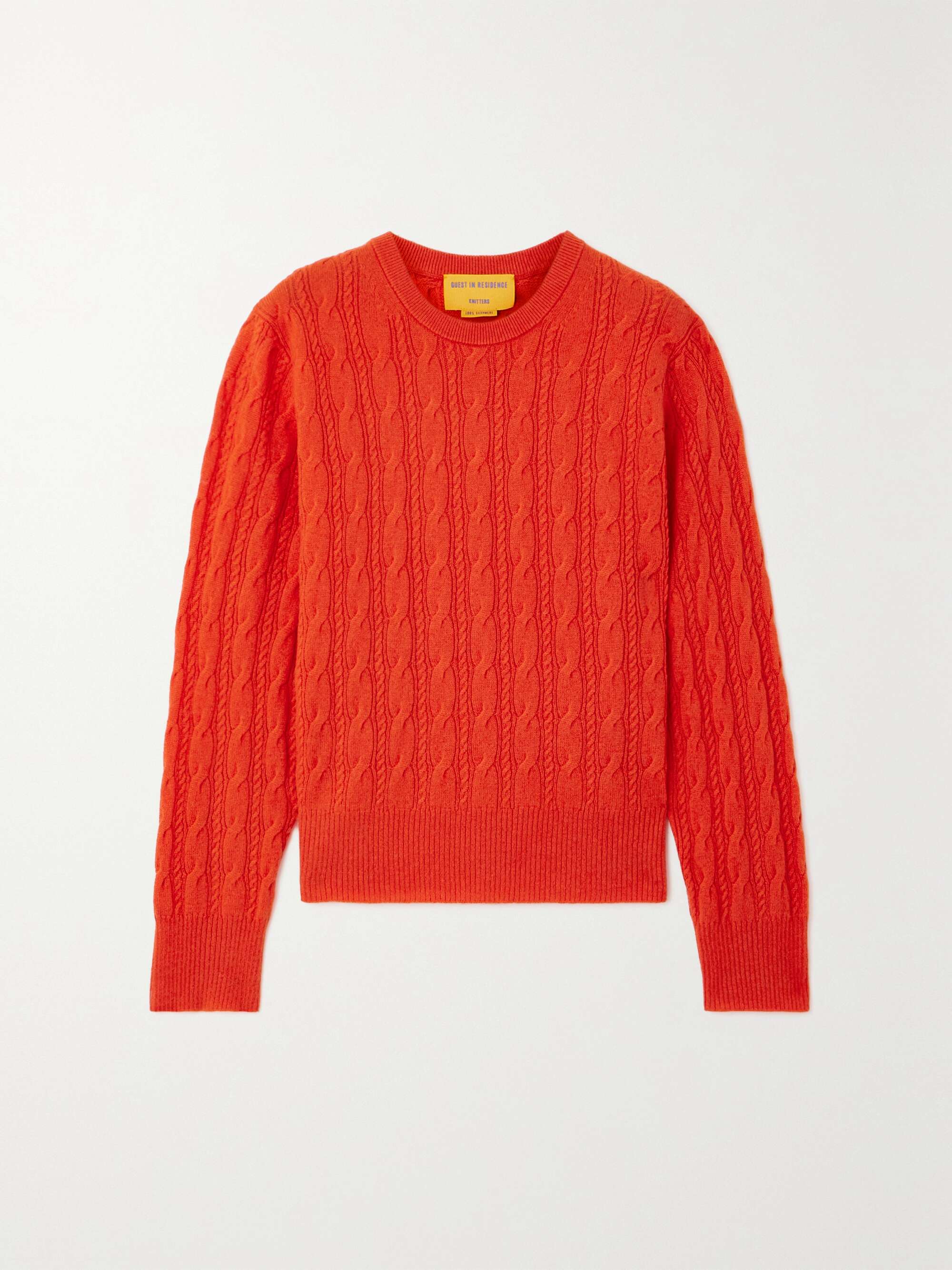 GUEST IN RESIDENCE Twin cable knit cashmere sweater NET A PORTER