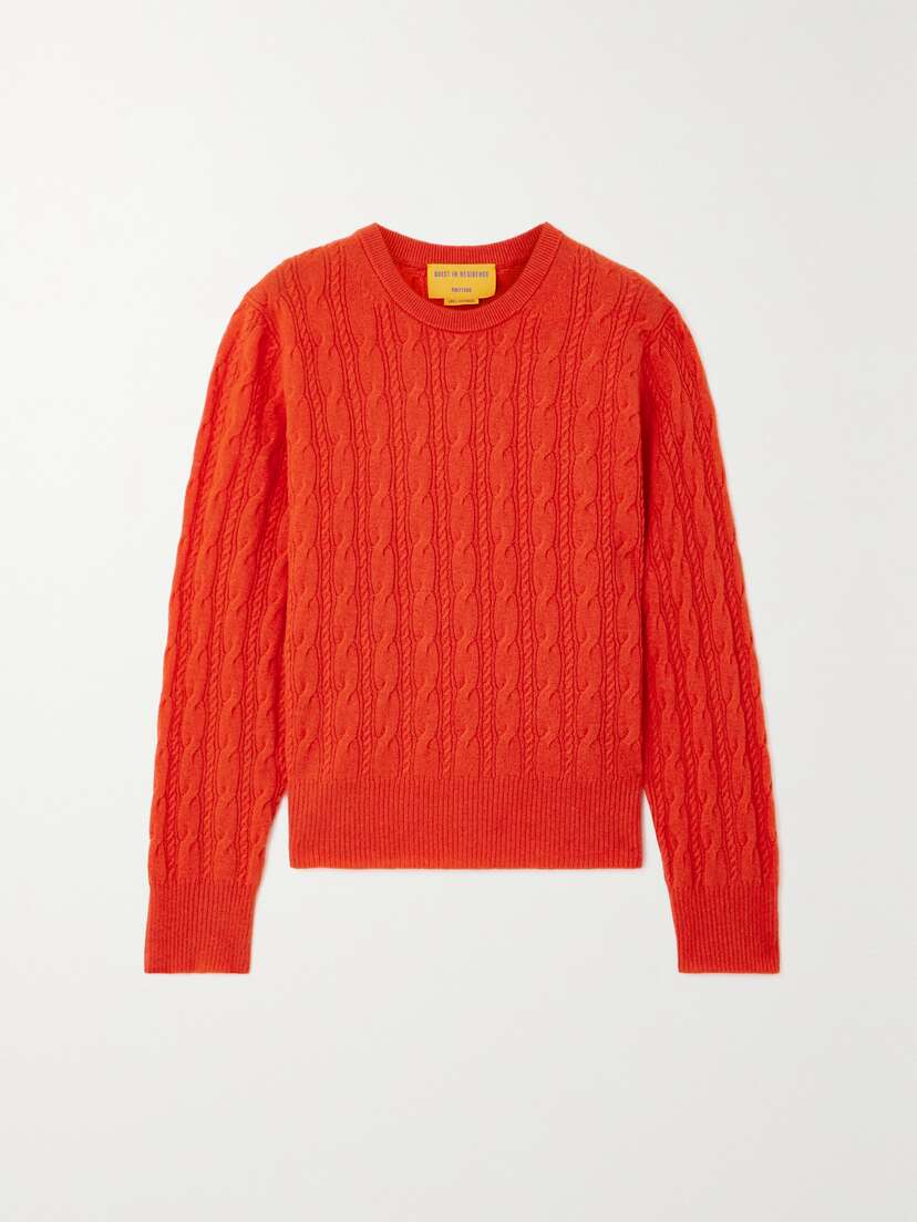Guest In Residence Twin Cable-knit Cashmere Sweater - x large