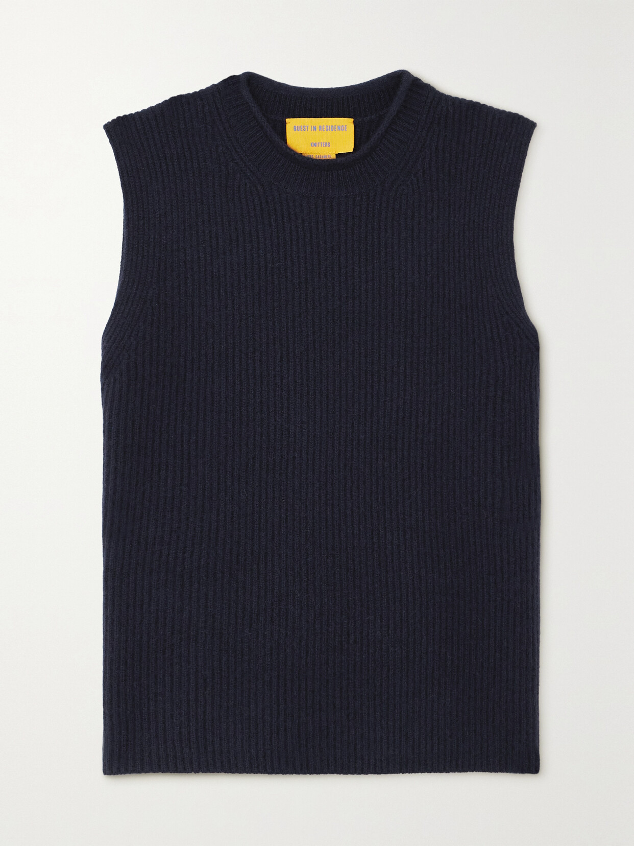 Guest In Residence - Layer Up! Ribbed Cashmere Vest - Blue