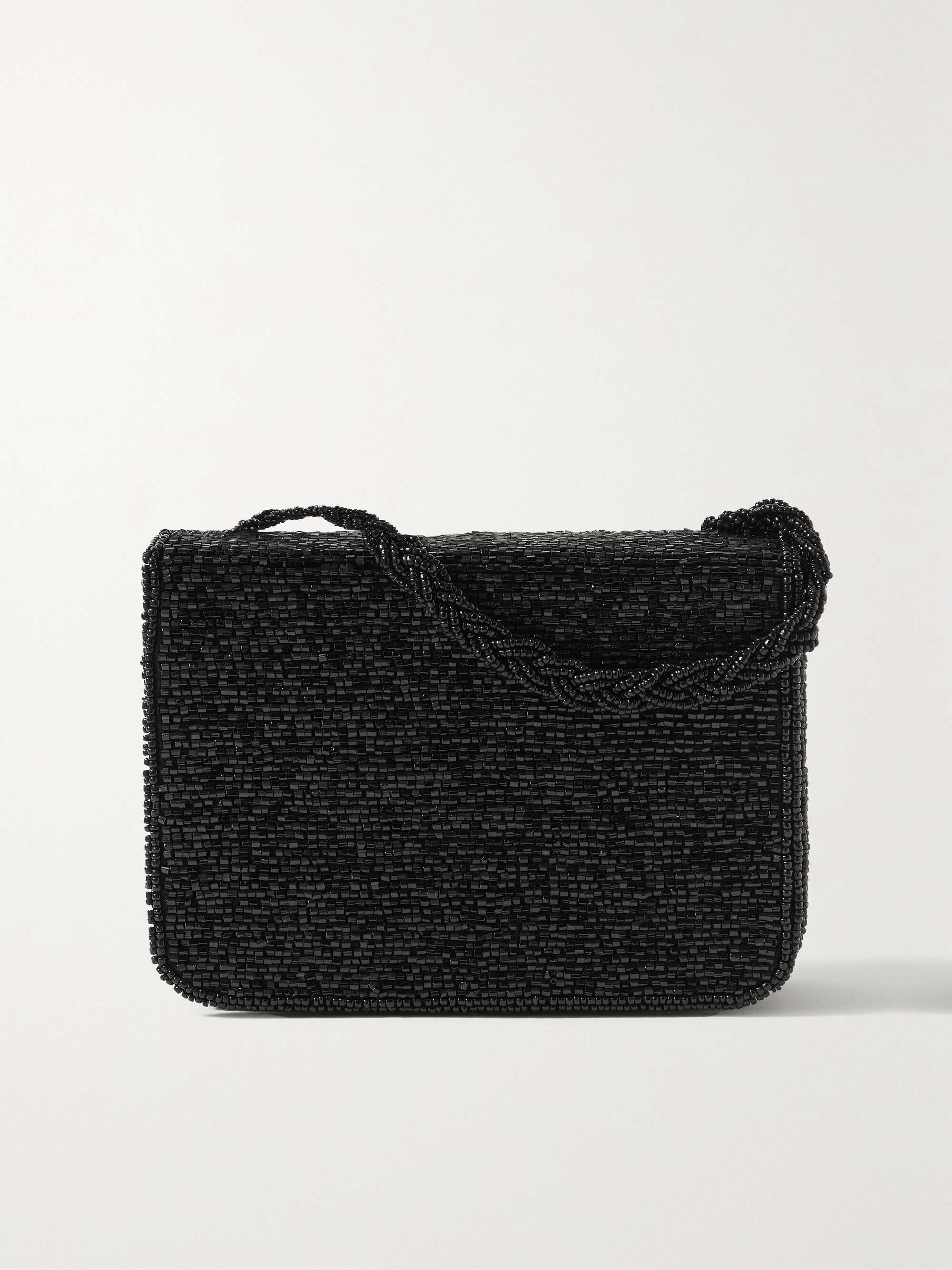 STAUD Carmen beaded satin tote NET A PORTER