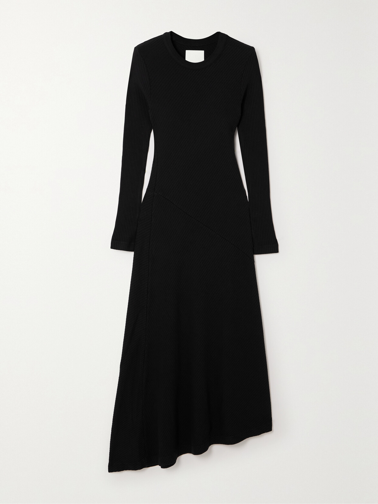 Citizens of Humanity Tanya Asymmetric Ribbed Stretch-jersey Dress - Black