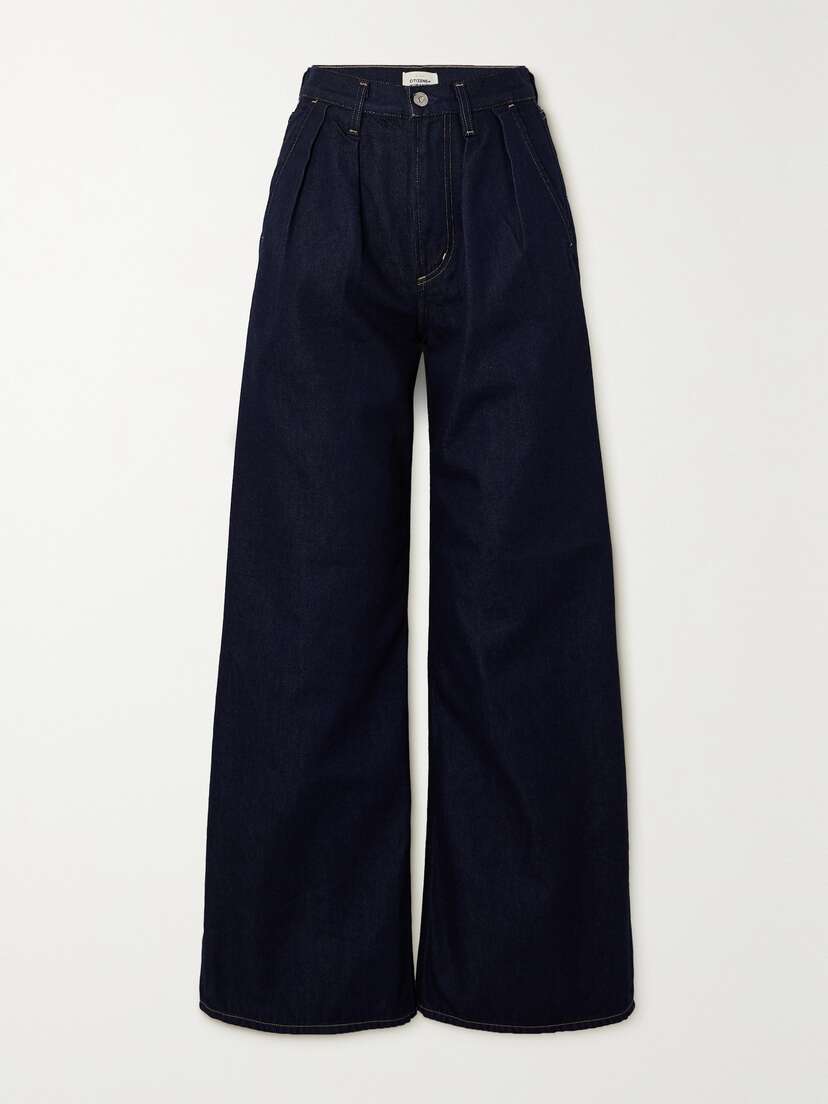 Citizens of Humanity Maritzy Pleated Wide-leg Organic Jeans