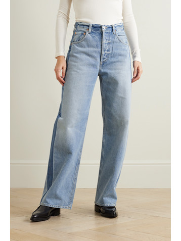 Citizens Of Humanity + NET SUSTAIN Ayla Baggy Tuxedo high-rise wide-leg two-tone organic jeans