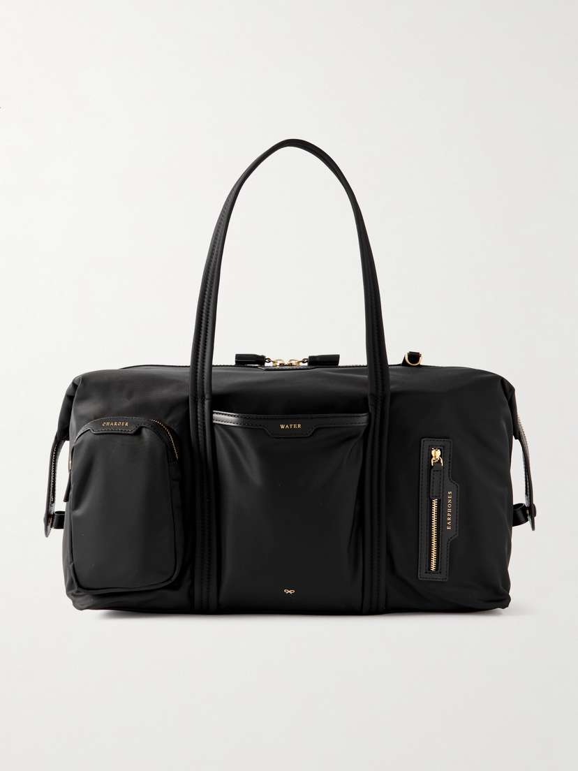 Anya Hindmarch In-flight Leather-trimmed Econyl® Weekend Bag