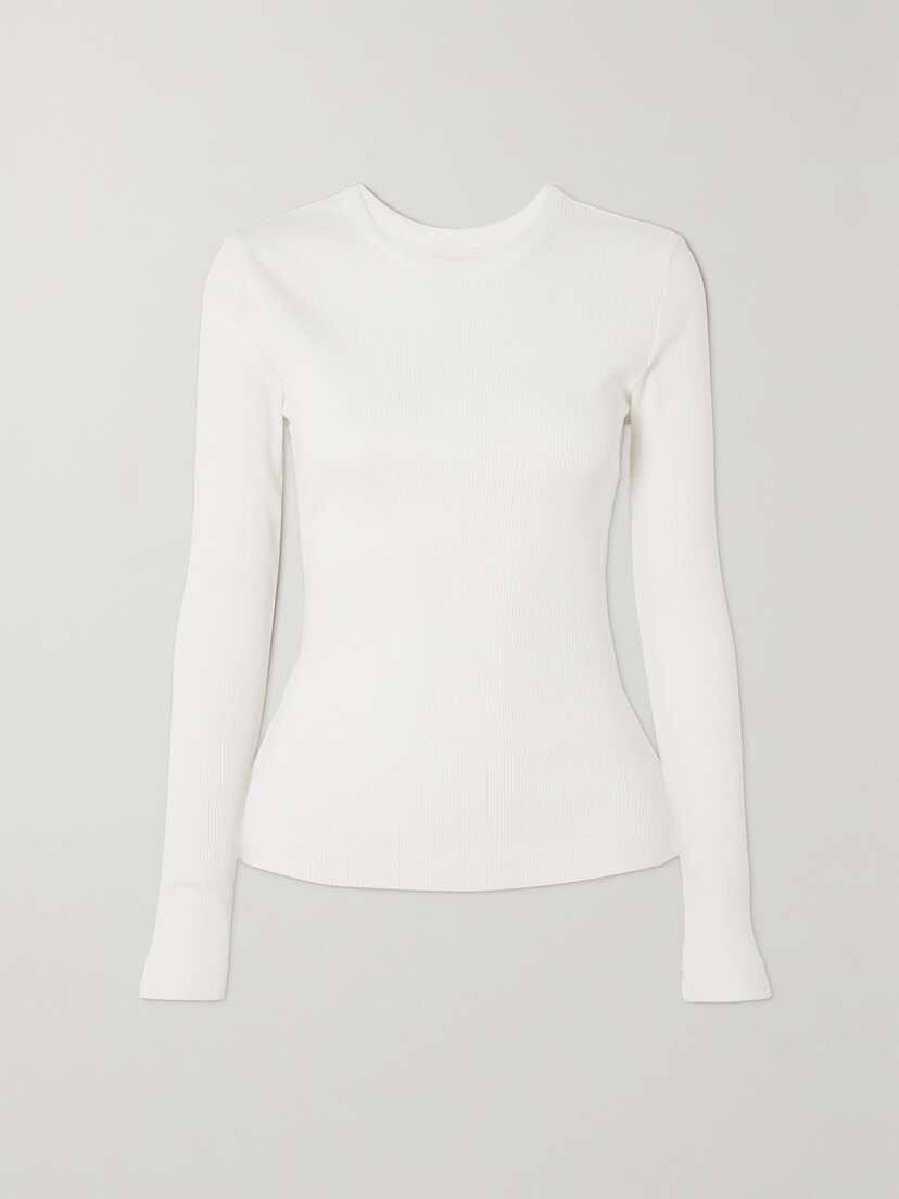 Citizens of Humanity + Net Sustain Adeline Ribbed Stretch Organic Cotton And Lyocell-blend Top