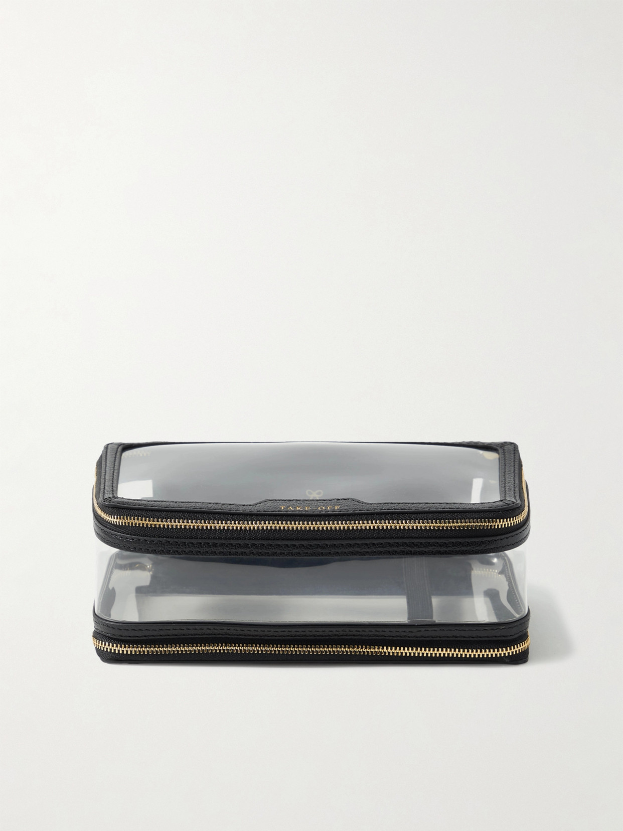 Anya Hindmarch - In-flight Leather-trimmed Pvc Cosmetics Case - Black