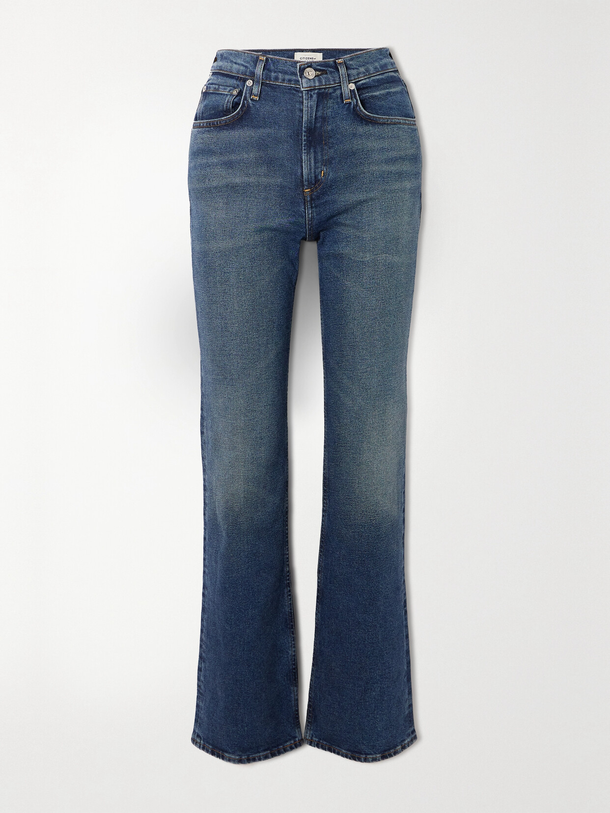 Shop Citizens Of Humanity Vidia Mid-rise Bootcut Jeans In Blue