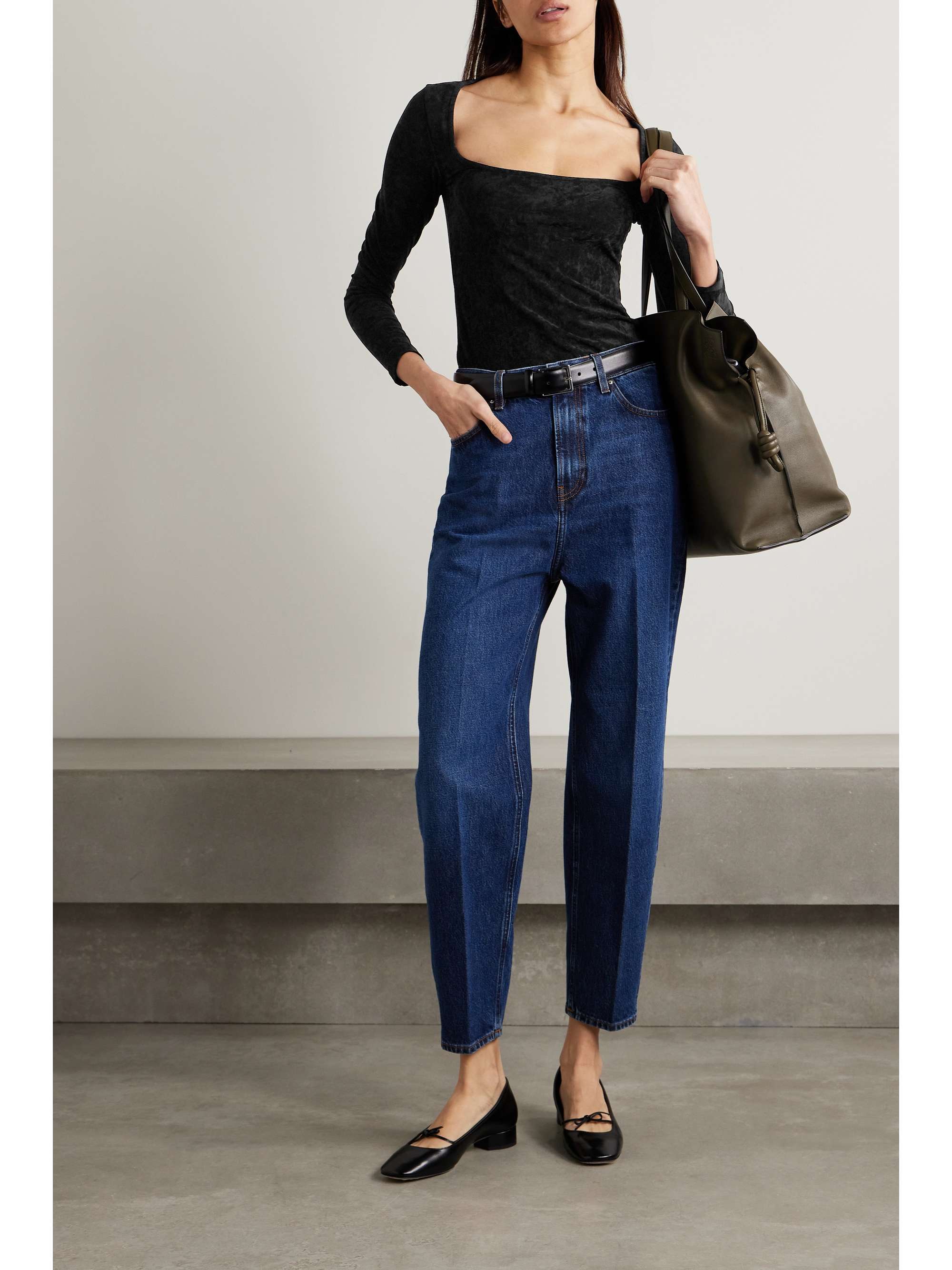 JAMES PERSE Stretch-velvet top | NET-A-PORTER