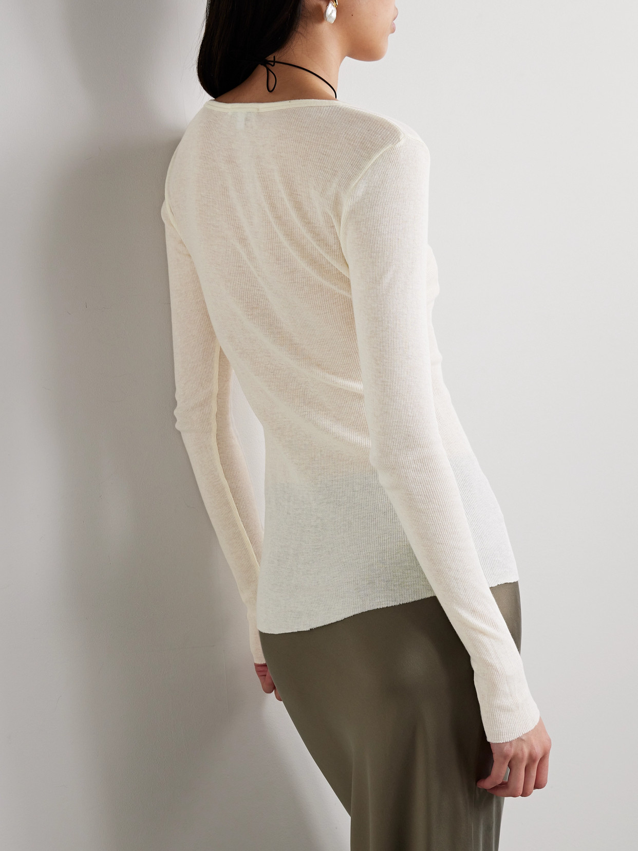 Cotton And Cashmere-Blend Top