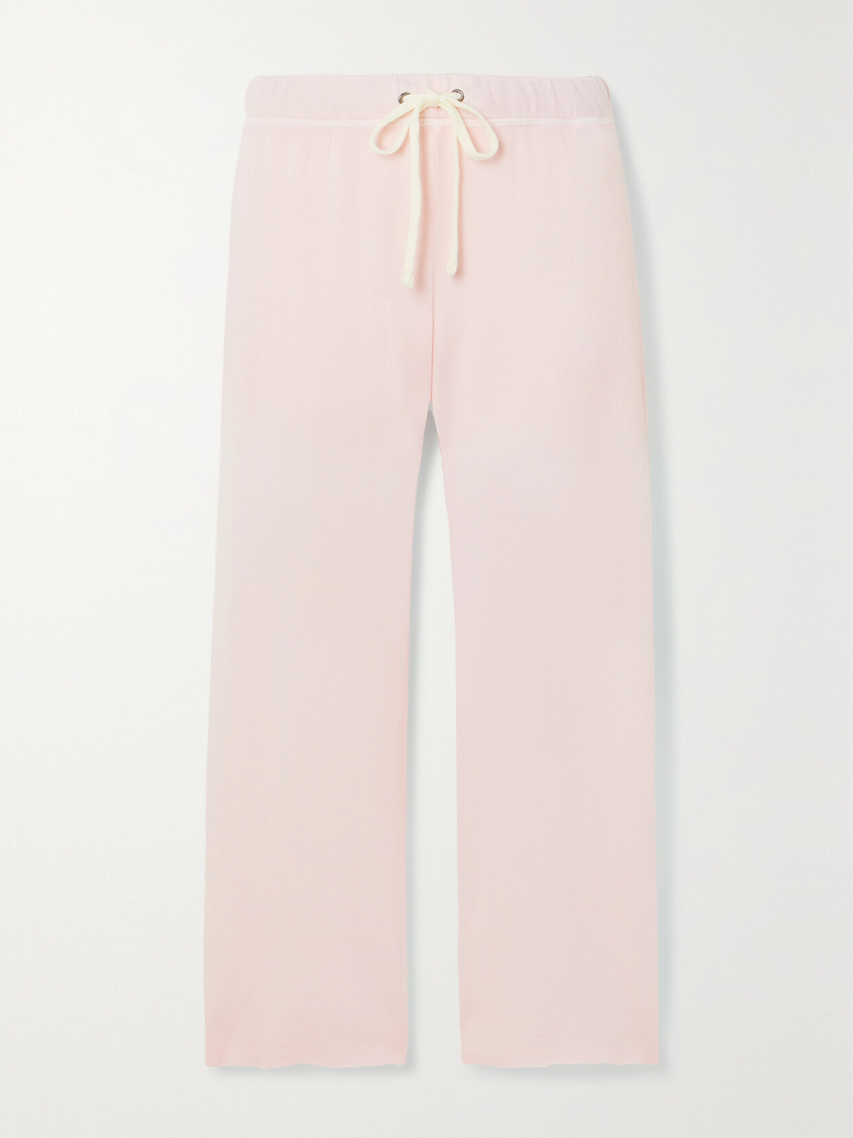 James Perse Cropped Supima Cotton-terry Track Pants - Pink