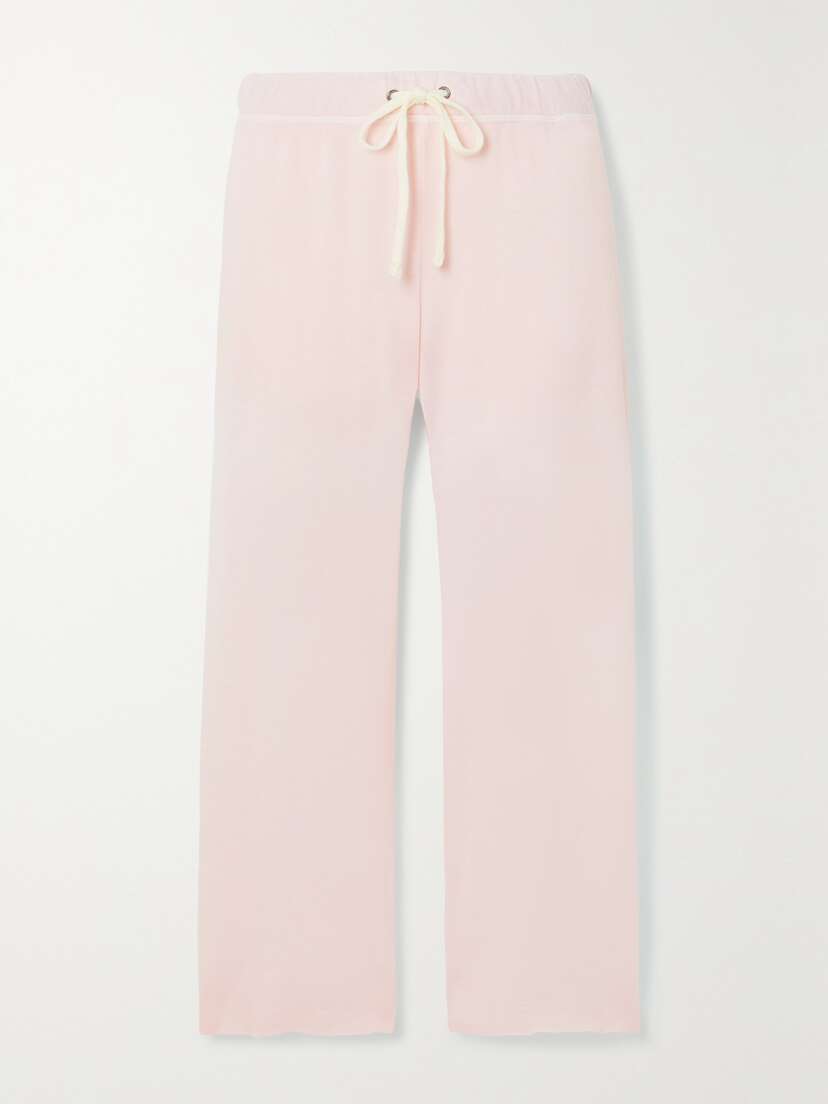 James Perse Cropped Supima Cotton-terry Track Pants