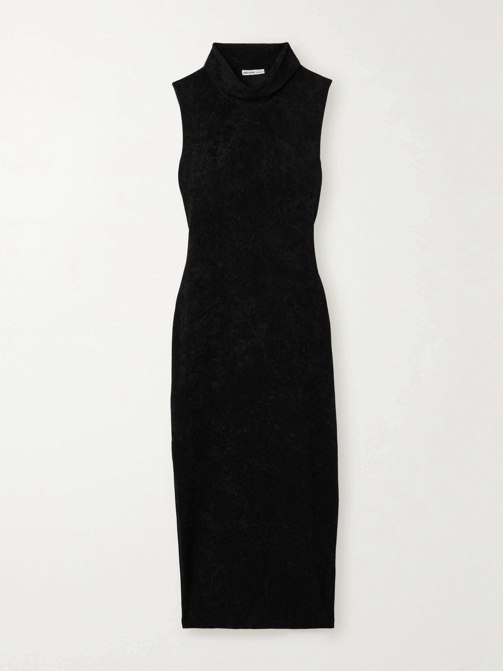 JAMES PERSE Stretch-velvet turtleneck midi dress | NET-A-PORTER