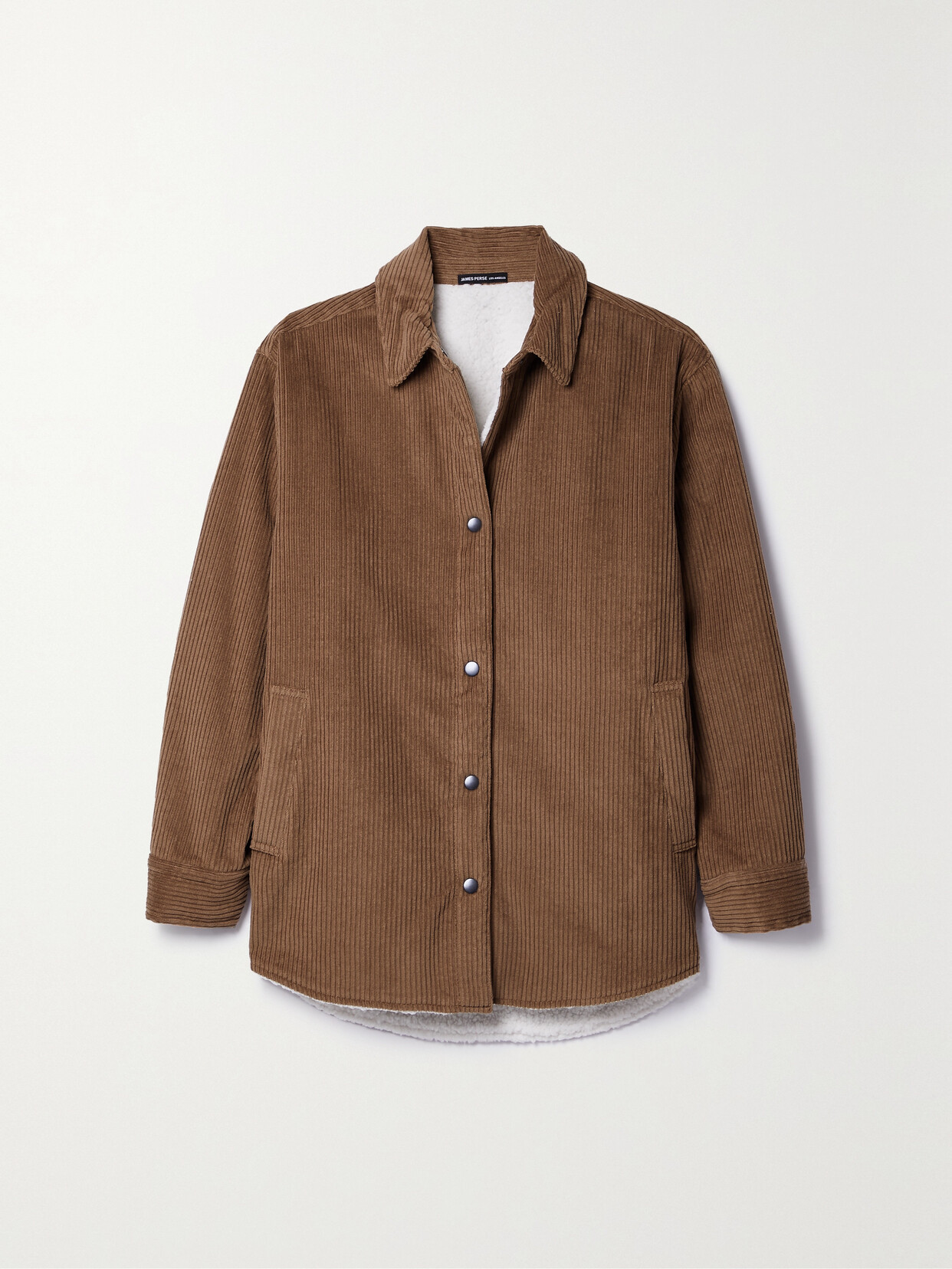 James Perse Cotton And Wool-blend Corduroy Jacket In Brown