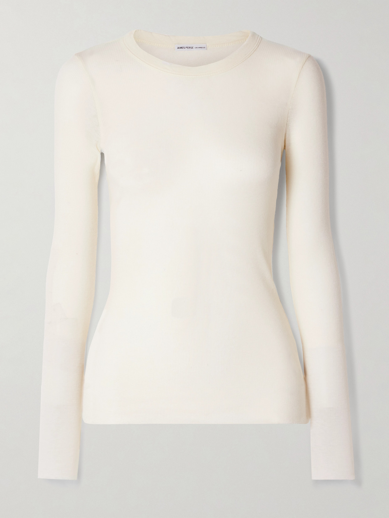 James Perse - Ribbed Cotton And Cashmere-blend T-shirt - Ivory