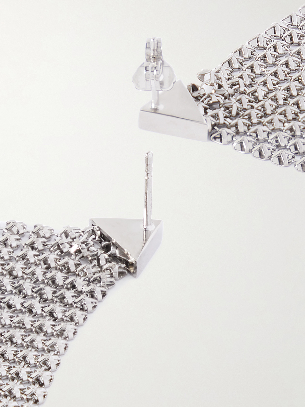 Pixel Flow Silver-Tone Earrings