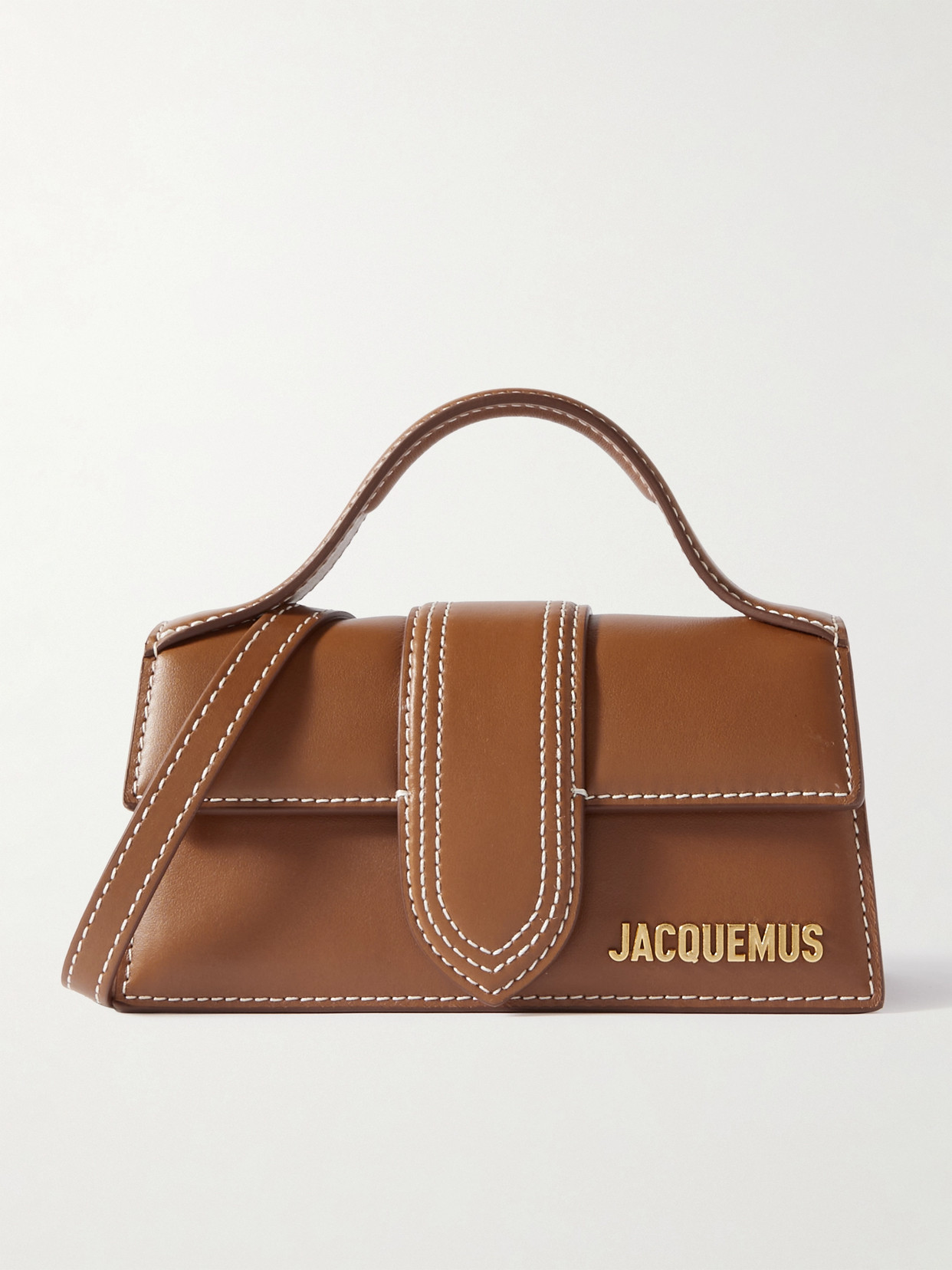 Jacquemus Le Bambino Leather Tote In Brown