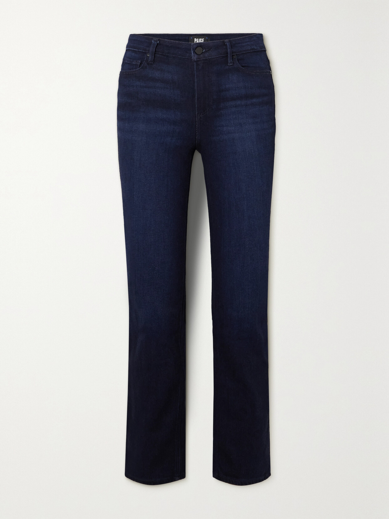 Paige Cindy Cropped High-rise Flared Jeans In Blue