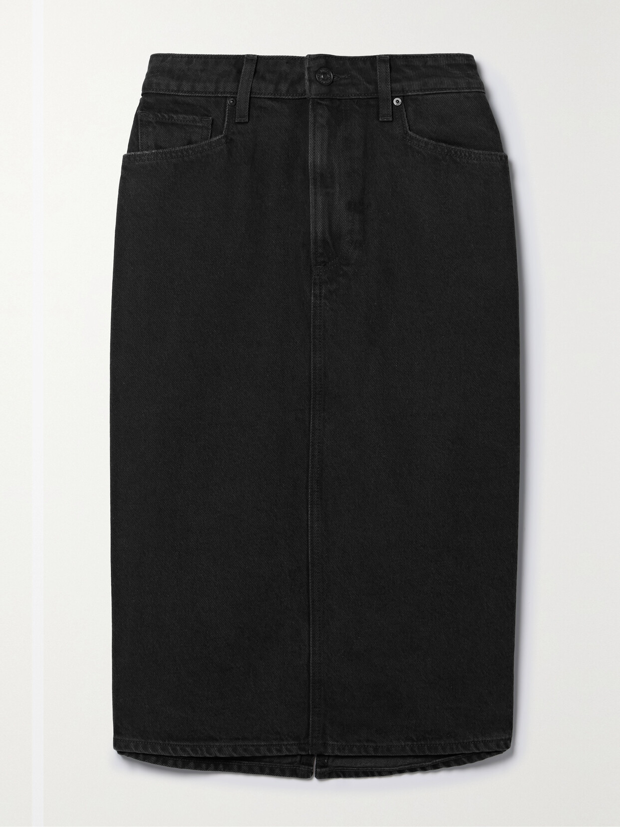 PAIGE - + Net Sustain Siren Denim Skirt - Black